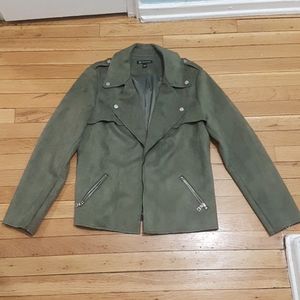 Green suede motto jacket size L